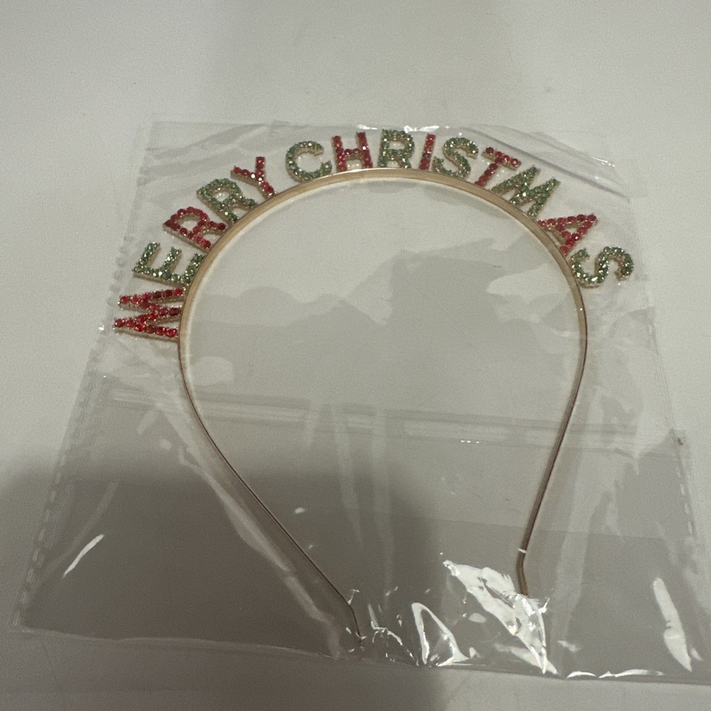 Merry Christmas Rhinestone Headbands Sparkly Xmas Headband Hairband